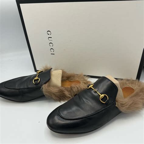 gucci princetown fur loafers replica|gucci princetown loafers women.